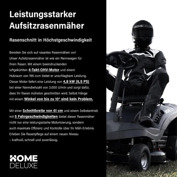 HOME DELUXE REAPER Aufsitzrasenmäher