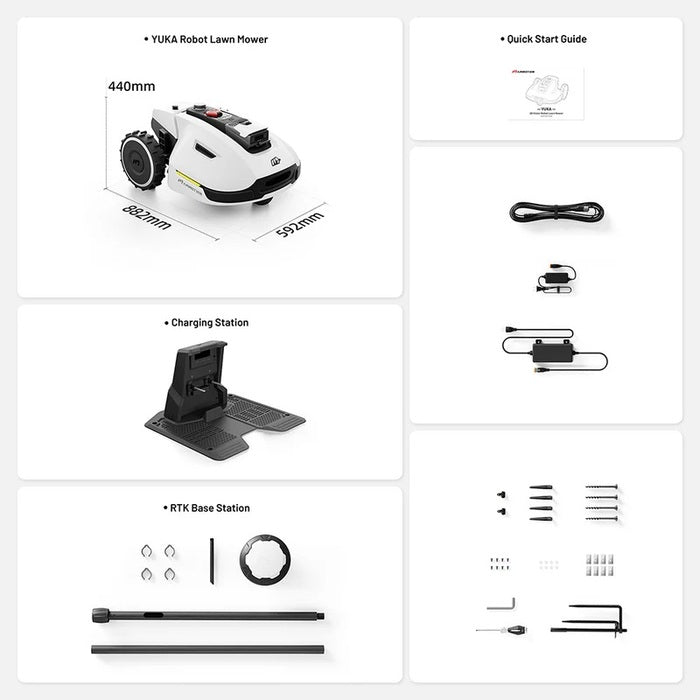 MAMMOTION YUKA 1500 Mähroboter Ohne Kehrmaschinen-Kit